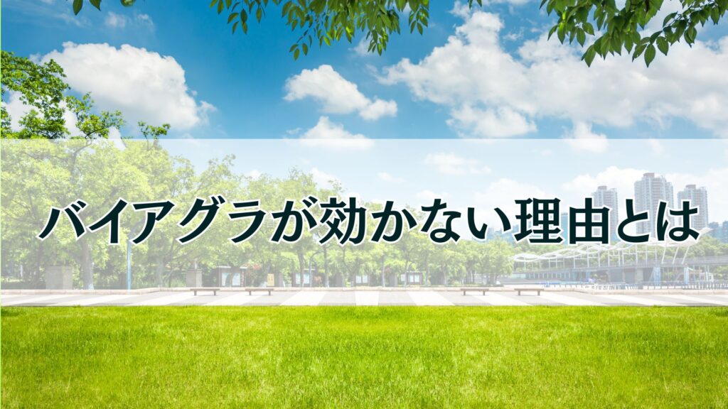 バイアグラが効かない理由