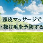 頭皮マッサージ